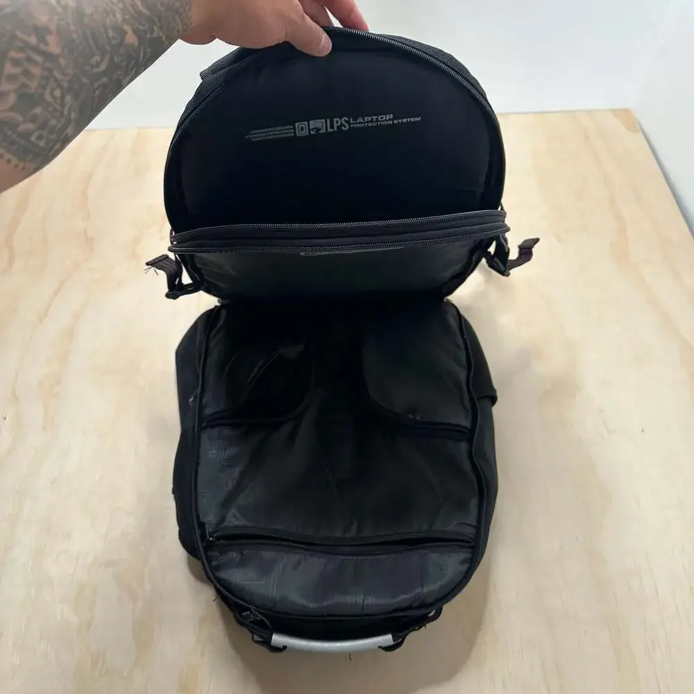 OGIO Technologio Black Laptop Backpack with Red Stitching